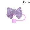 Cute Bow 10Mm Straw Cap Covers For Stanley Tumbler Cup Accessories Silicone Straw Cap Reusable Dust-Proof Straw Tip Protection