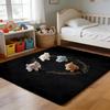 Floor Mat Soft Flannel Rug Non Slip Absorbent Mat for Bathroom Bedroom Home Decor L Lords Game Rings