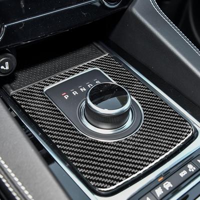 Carbon Fiber Auto Interior Accessories Car Gear Shift Panel Frame Center Console Trim Decal Decoration Compatible with XE F-PACE X761 2016 2017 2018