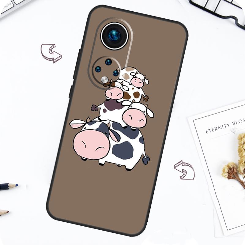 Cartoon Cute Cow Spots Case For Honor Magic 7 5 6 Lite Honor 200 Pro X8b X9a X8a X8 X9 X9c X9b 50 70 90 Lite Cover