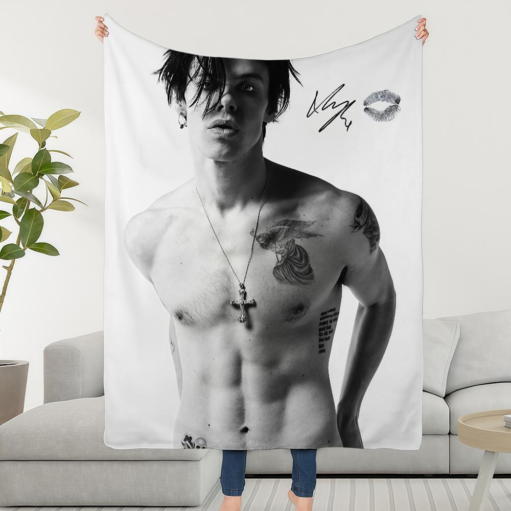 Blanket Throw English Super Y-YUNGBLUDS-ES Cosy Plush Living Room Singer Sofa Couch Childish Birthday Idols Gifts