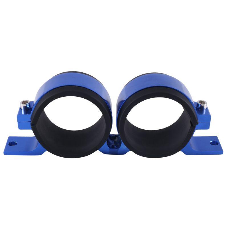 Powerful Blue 60Mm Aluminum Dual Fuel Pump Clamp Mounting Bracket For 044 380LPH