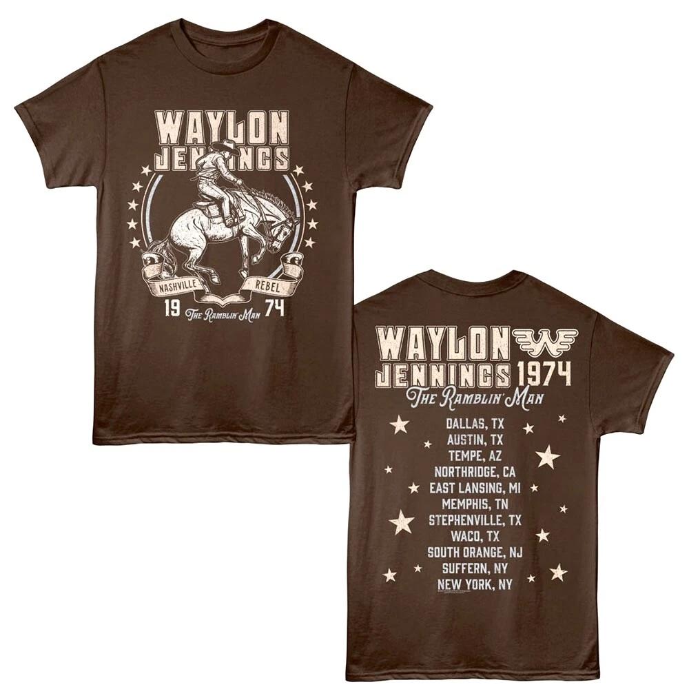 Waylon Jennings Ramblin Man Tour 1974 Men s T Shirt S