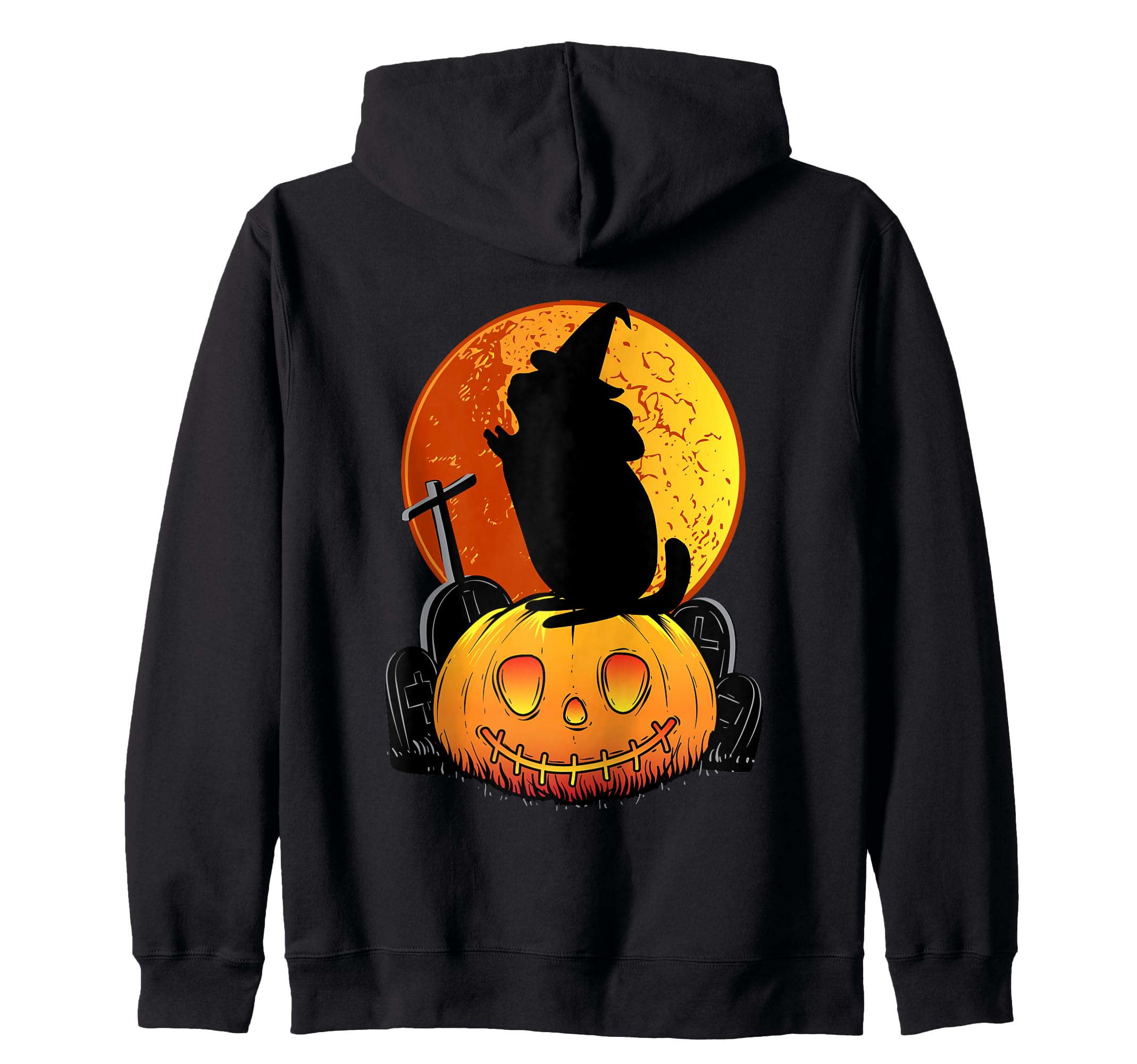 

Chinchilla Witch Hat Scary Moon Howling Chinchilla Halloween Zip Hoodie