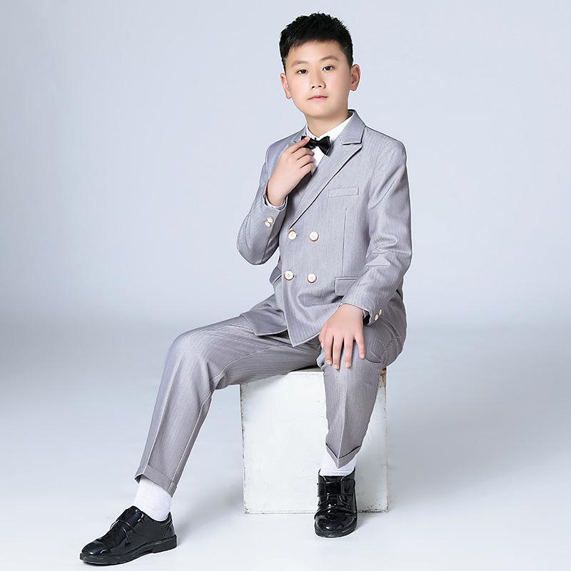 Children's Autumn Formal Wear: British-Style Blazer and Suit Set for Boys, Ideal for Weddings and Performances