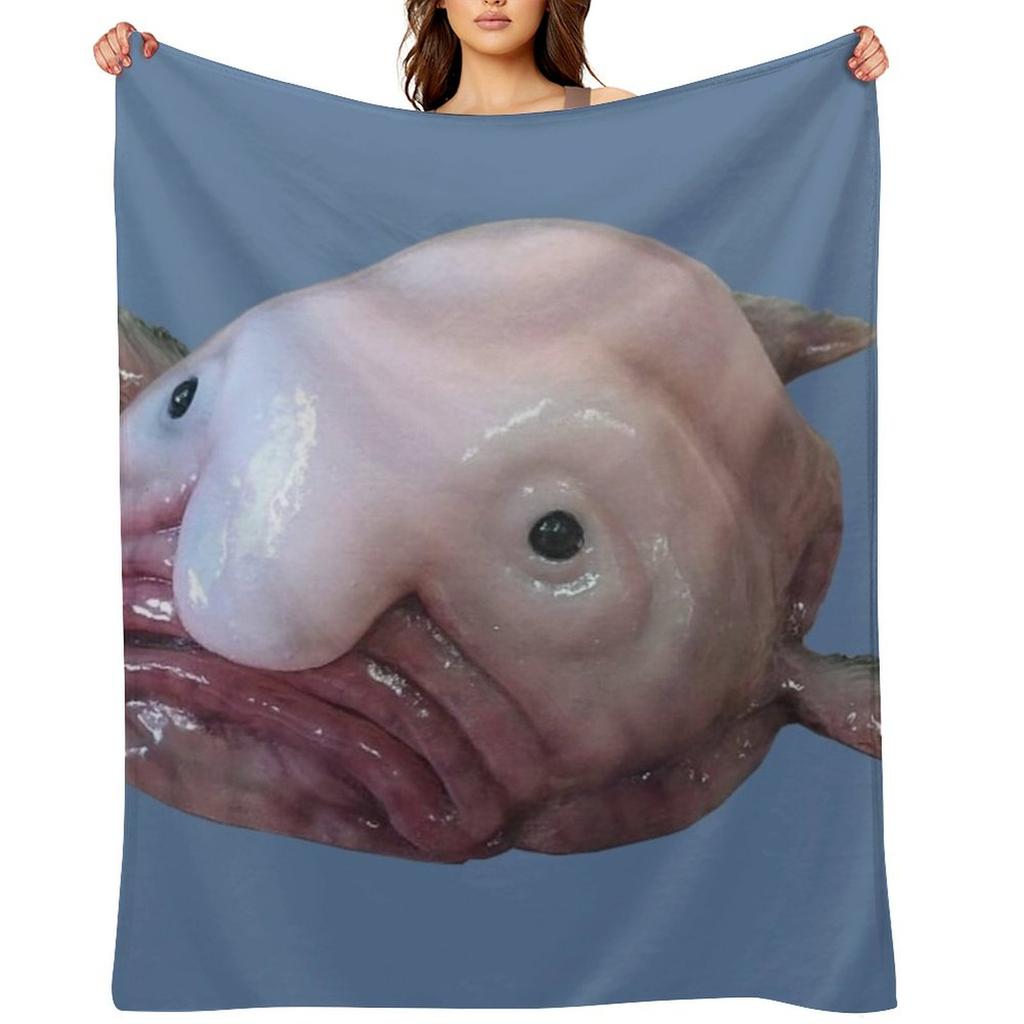 Blob Fish Throw Blanket bed plaid Travel for sofa Bed Blankets