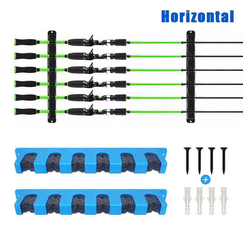 Angelrutenhalter 6-Rutenständer Vertikaler Stangenhalter Wandhalterung Modular Für Garage Angelruten-Ausstellungsstand Fester Rahmen