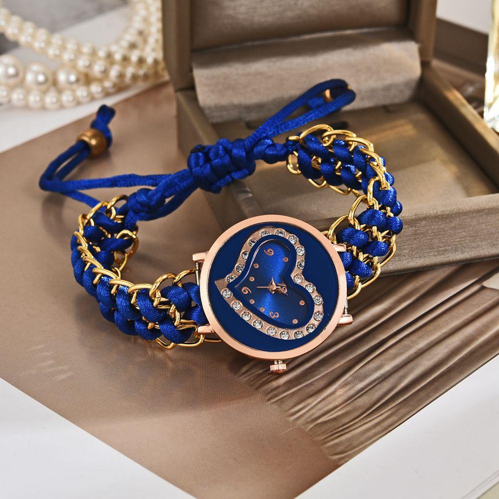 New Fashion Women Watches Knitting Rope Chain Winding Analog Quartz Wrist Watch Simple Ladies Casual Clock Relogio Feminino