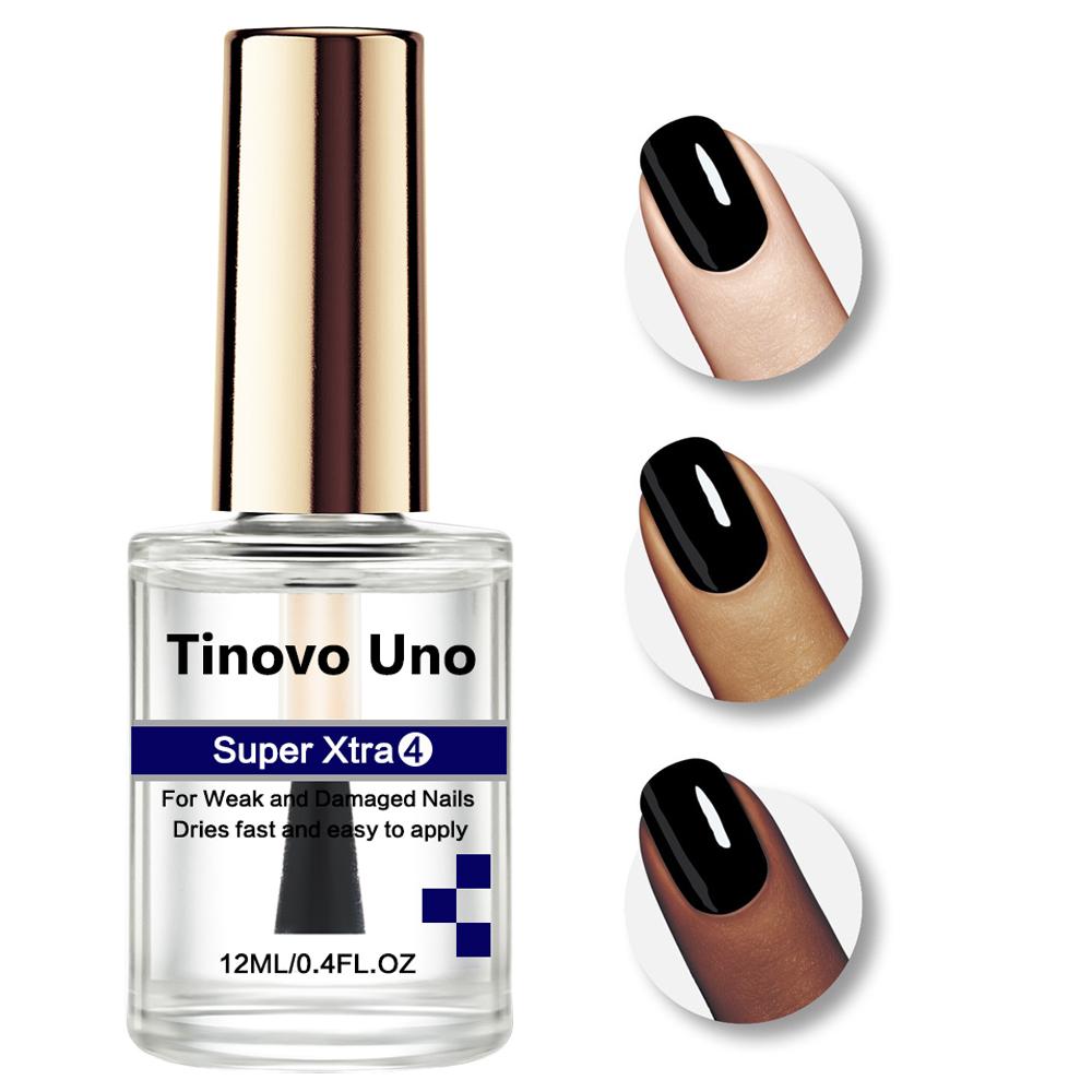 Tinovo Uno Negleforsterker og Herder Over Natten Vanlig Klar Neglelakk Naturlig Tørr Keratin Baseolje Manikyr Neglepleie