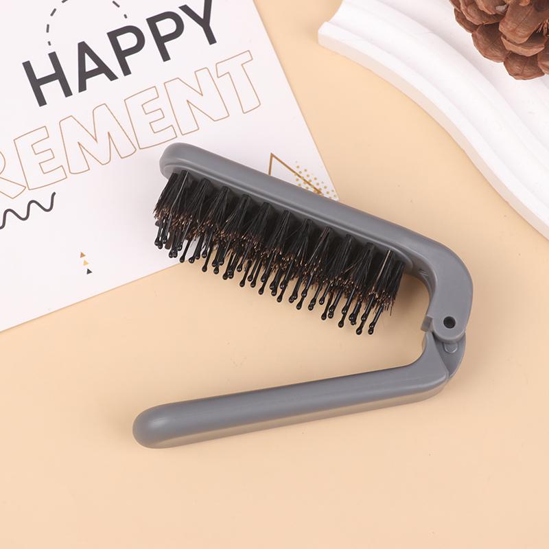 Foldable Hair Comb Portable Boar Bristle Hair Brush Head Massager Travel Combs Hair Styling Accessories