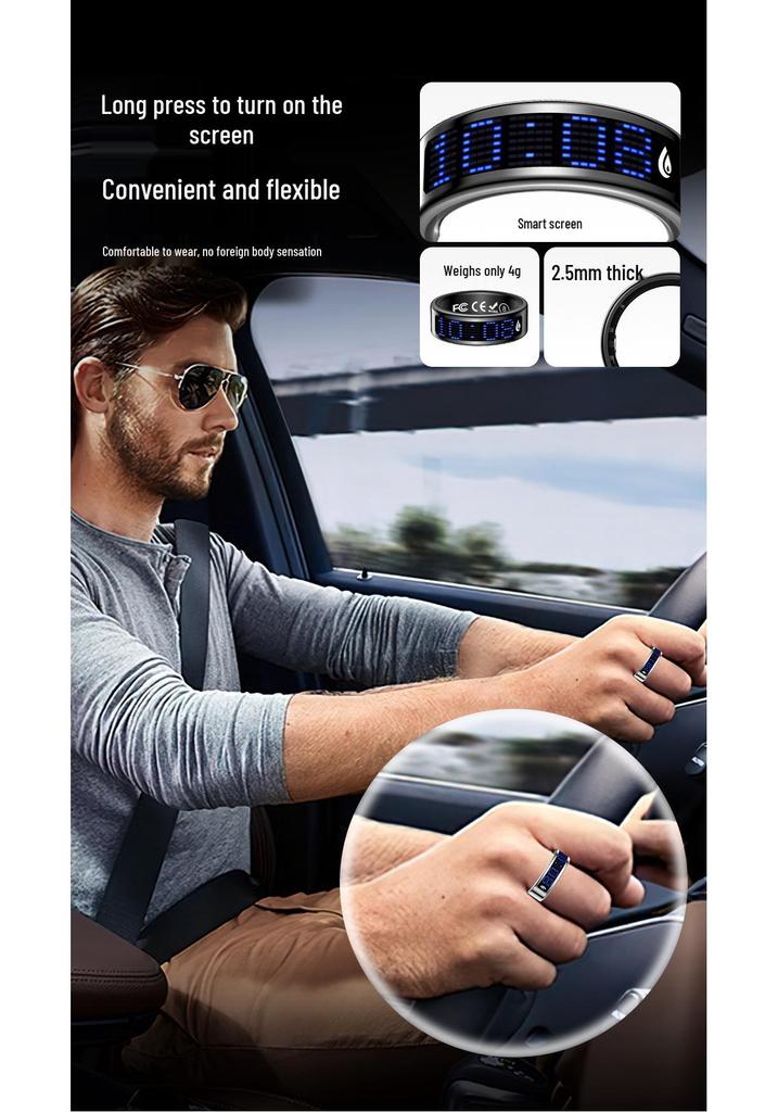Multifunctional Bluetooth Smart Ring: Heart Rate, Blood Oxygen, Sleep Monitoring, Short Videos, Photos