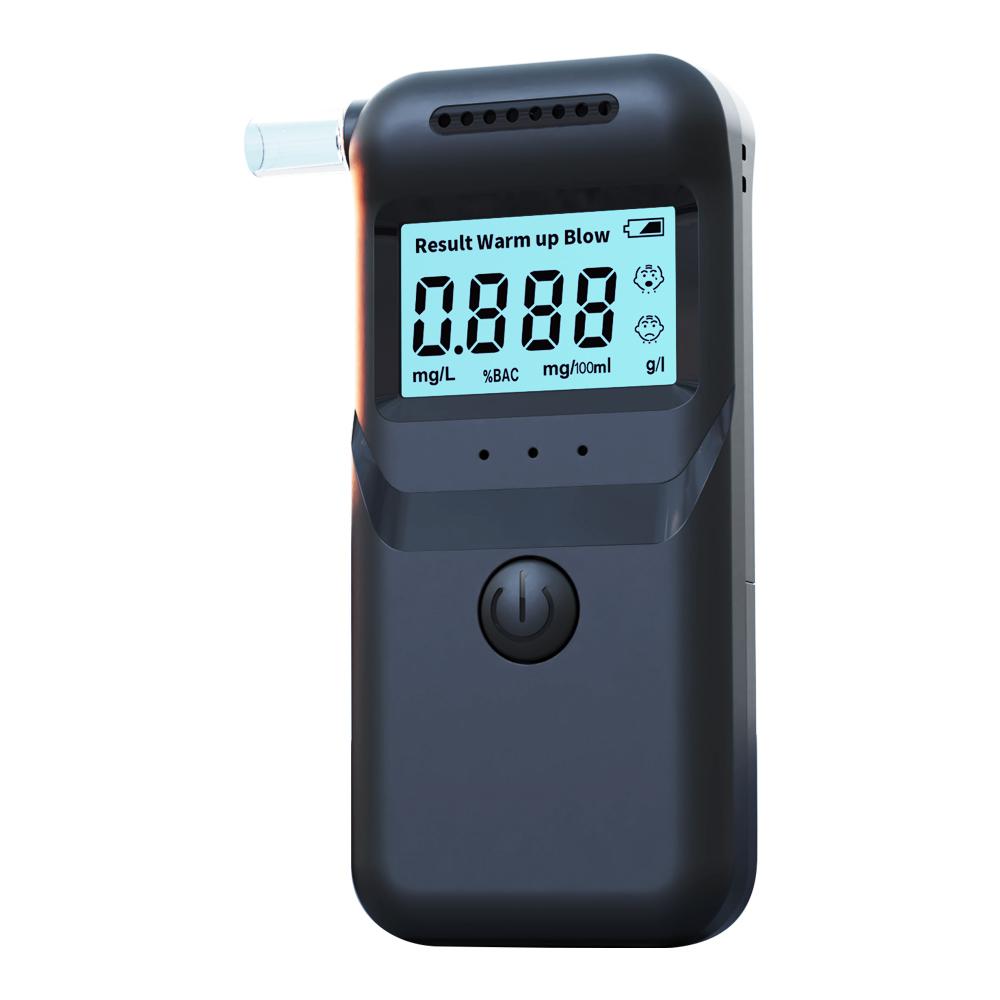 Digital Breath Alcohol Tester LCD Screen Breath Drunk Driving Analyzer Breathalyzer for Drunk Driving Test Use with 5 Mouthpiece