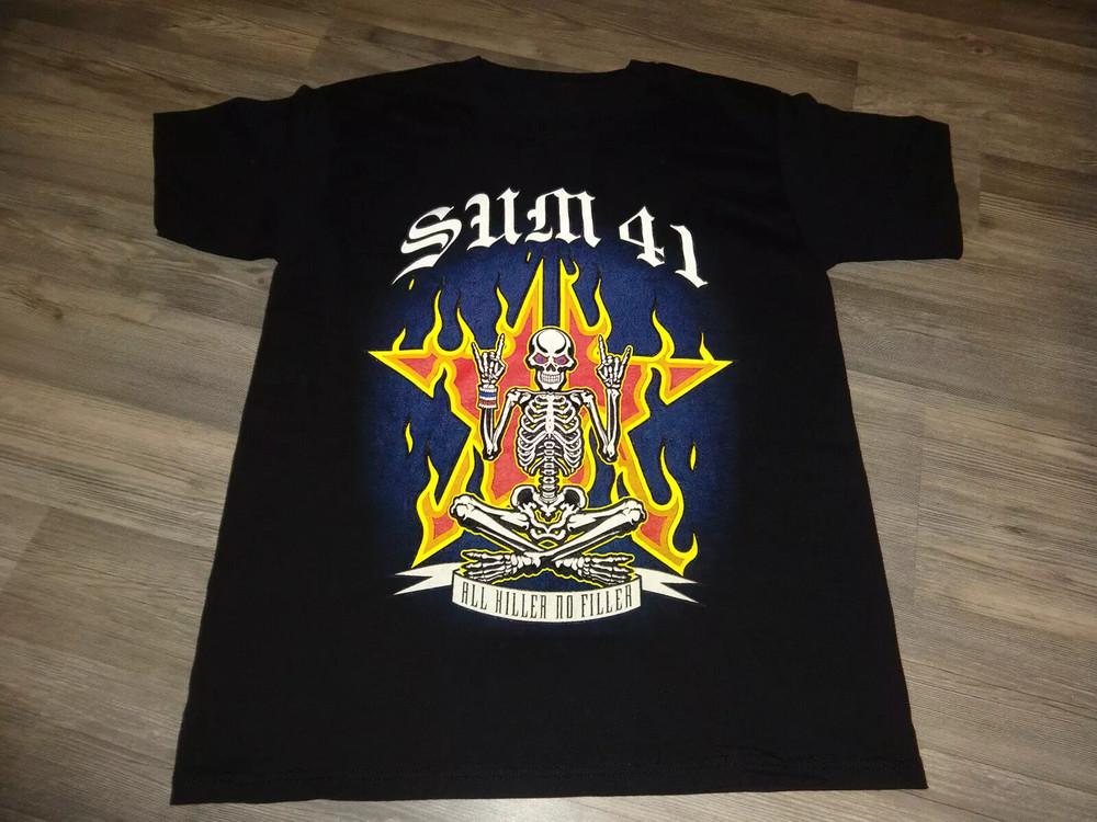 Группа Sum 41 Вся суть, ничего лишнего Унисекс Полный размер S-5XL Унисекс Футболка XXXXL