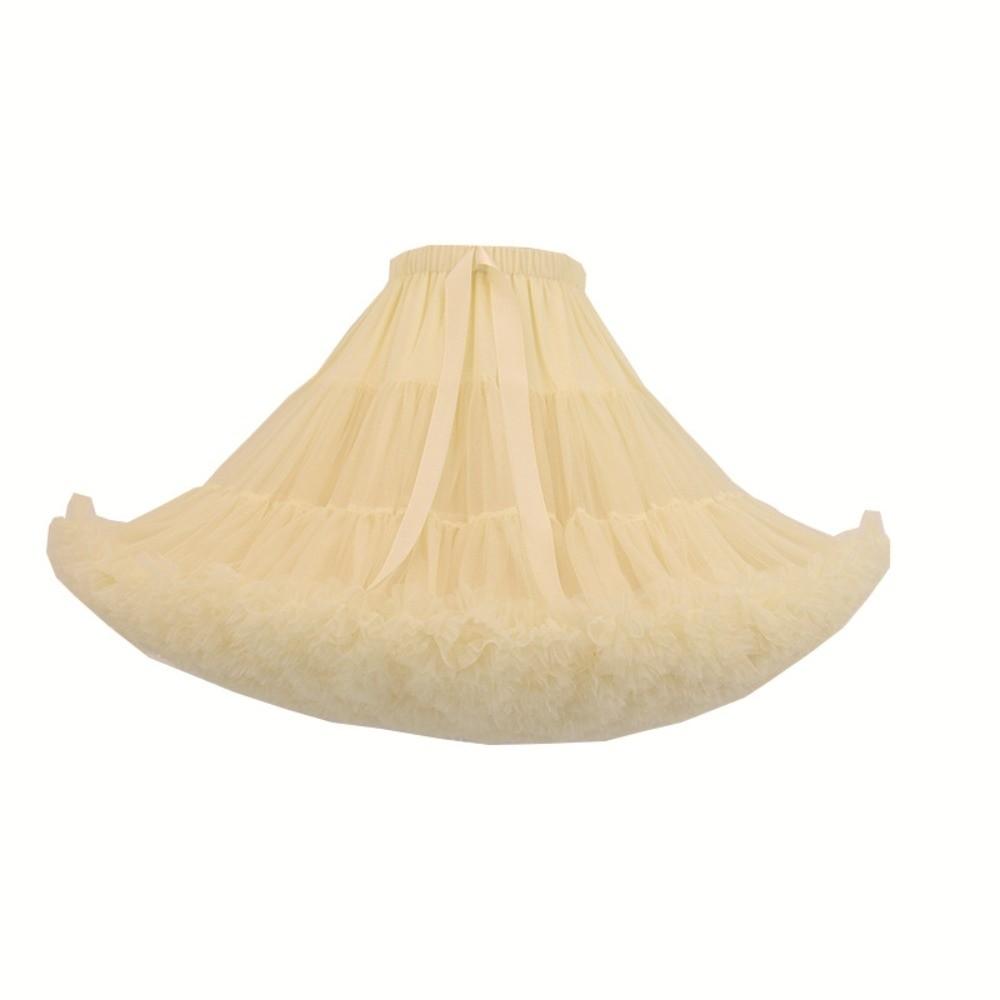 58 Styles Lolita Tutu Skirt 42cm 280g Hexagon Mesh Crinoline No Bone Petticoat Daily Cosplay