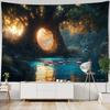 Natural Forest Tapestry Wall Hanging Home Art Decoration Hanging Painting Living Room Dormitory Outdoor Picnic Mat Bed Sheet