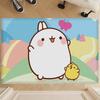 Kawaii Molang Floor Mat Rectangle Anti-slip Home Soft Badmat Front Door Indoor Outdoor Mat Modern Home Decor