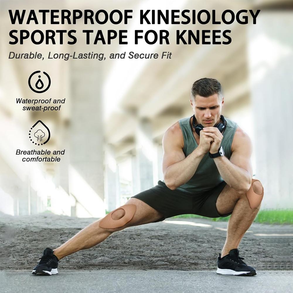 1/5/10 Stück Kinesiologie-Tape für Knie zur Schmerzlinderung Elastisches Wasserdichtes Sport-Knie-Tape zur Unterstützung Stabilität Sport