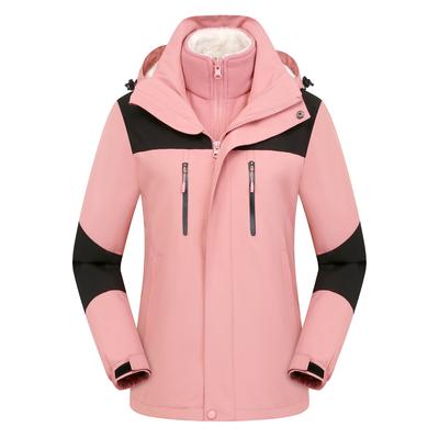 Three-in-one Women's Outdoor Removable Velvet Liner Jacket