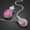 Damen Personalisierte Geldbeutel Anhänger Halskette Platinplattiert Retro Kugelkette Silberschmuck