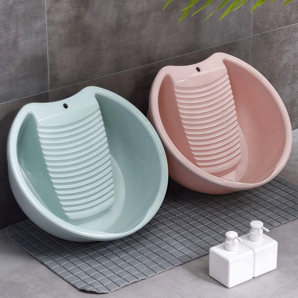 Thickened Washboard Basin 2IN1 Laundry Tub Underwear Cleaning Basin For Hand Washing Clothes