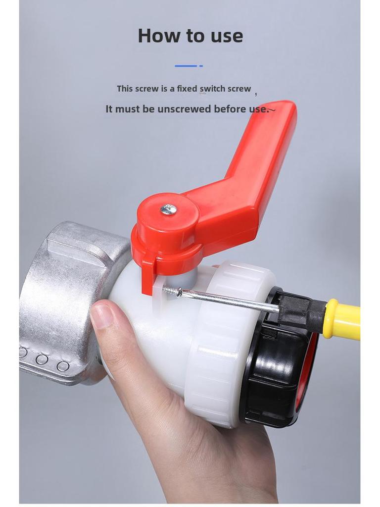 IBC 1-Ton Barrel Valve Set: Acid & Alkali Resistant Butterfly and Ball Valves, DN50, for Plastic Barrel Discharge.