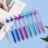 Back To School Season 10pcs 0.7mm Imitation Metal Flamingo Shape Imitation Crystal Ballpoint Pen Creative Rotary Ballpoint Pen