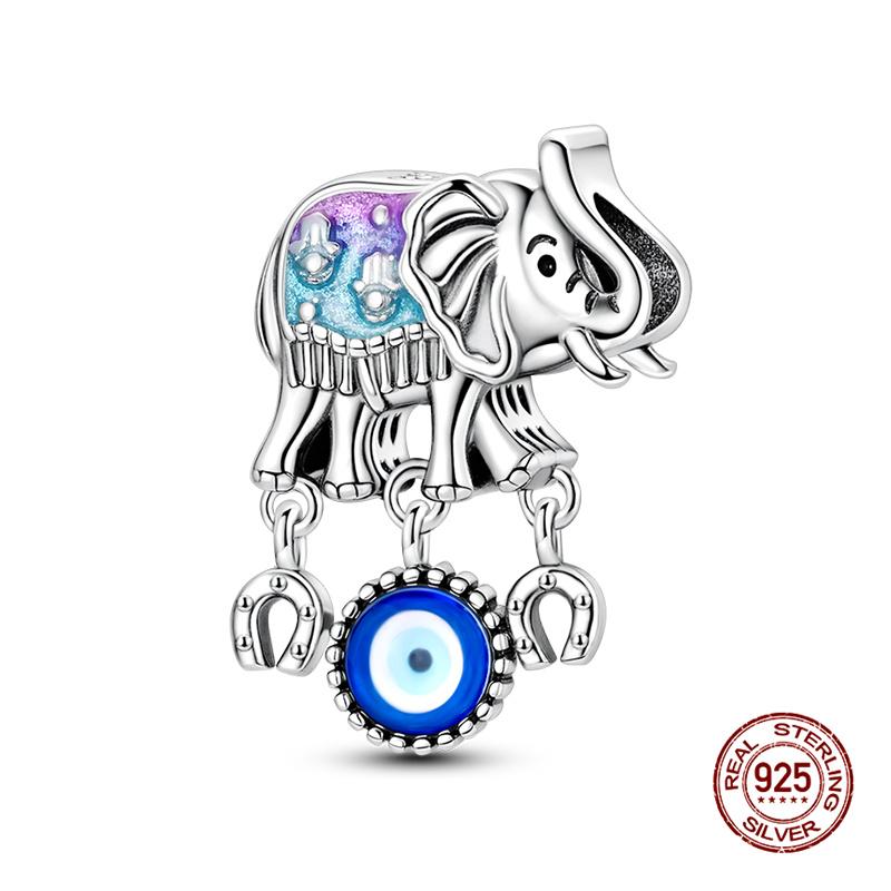 925 Silver Devil's Eye Charm Beads 3mm Fit DIY Bracelet Women's Fashion Jewelry Gift Original Handmade