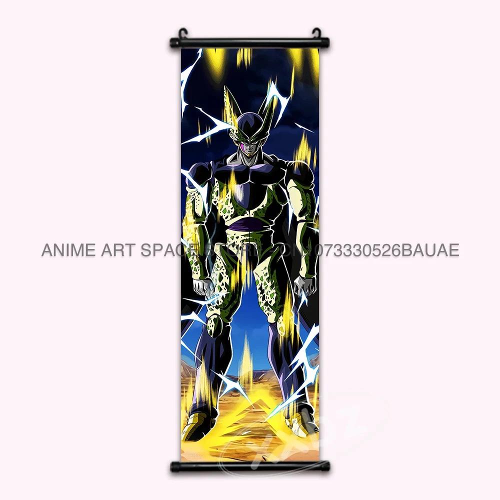Dragon Ball Z Hanging Paintings Room Decorative Poster Hot Blooded Anime Saiyan Scrolls Picture Gotenks Vegeta Cartoon Wall Art