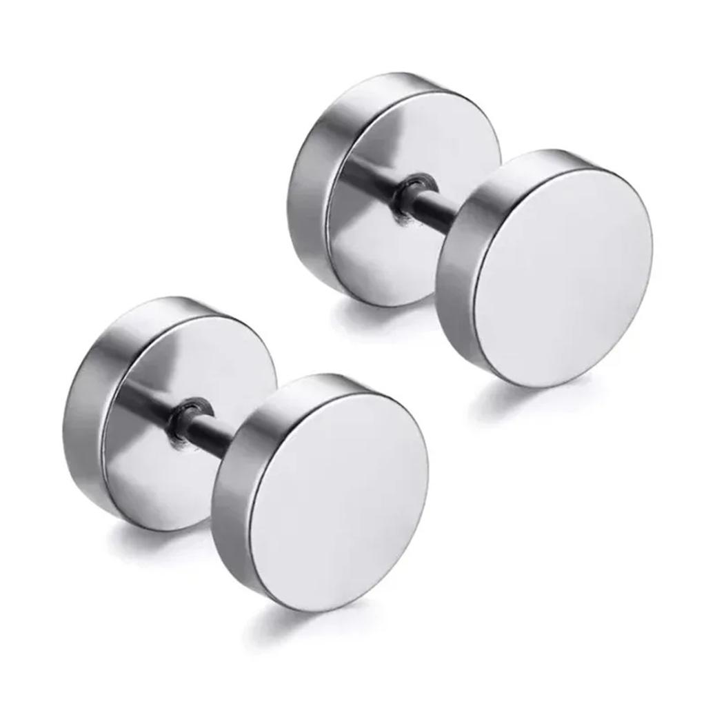 1/15Paar Punk Cool Gothic Edelstahl Steckerohrringe Set für Männer Frauen, Mode Tragus Knorpel Daith Helix Piercing Schmuck