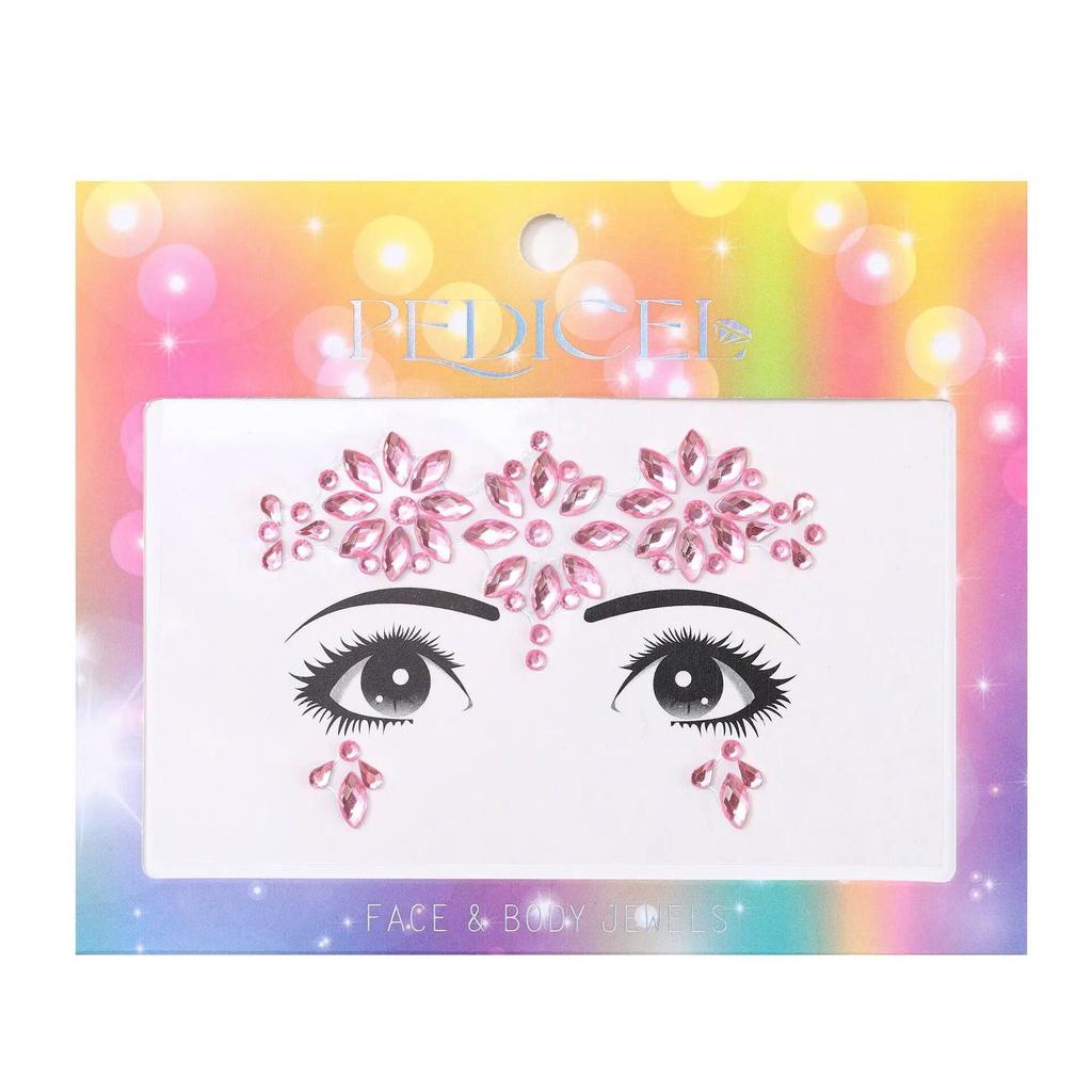 Colourful Kids Makeup Face Stickers Crystal Diamonds Gemstones Girls Women Holiday Glitter Party Self Adhesive Eye Face Tattoos