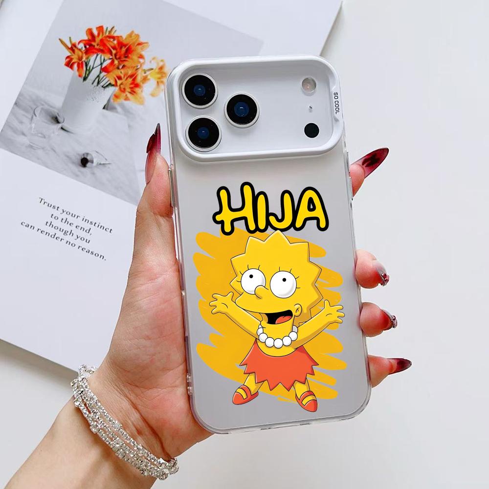 Cute S-SimpsonS Family Phone Case For iPhone 17 16 15 14 13 12 11 Pro Max Air Matte Laser Aurora Shockproof Funda