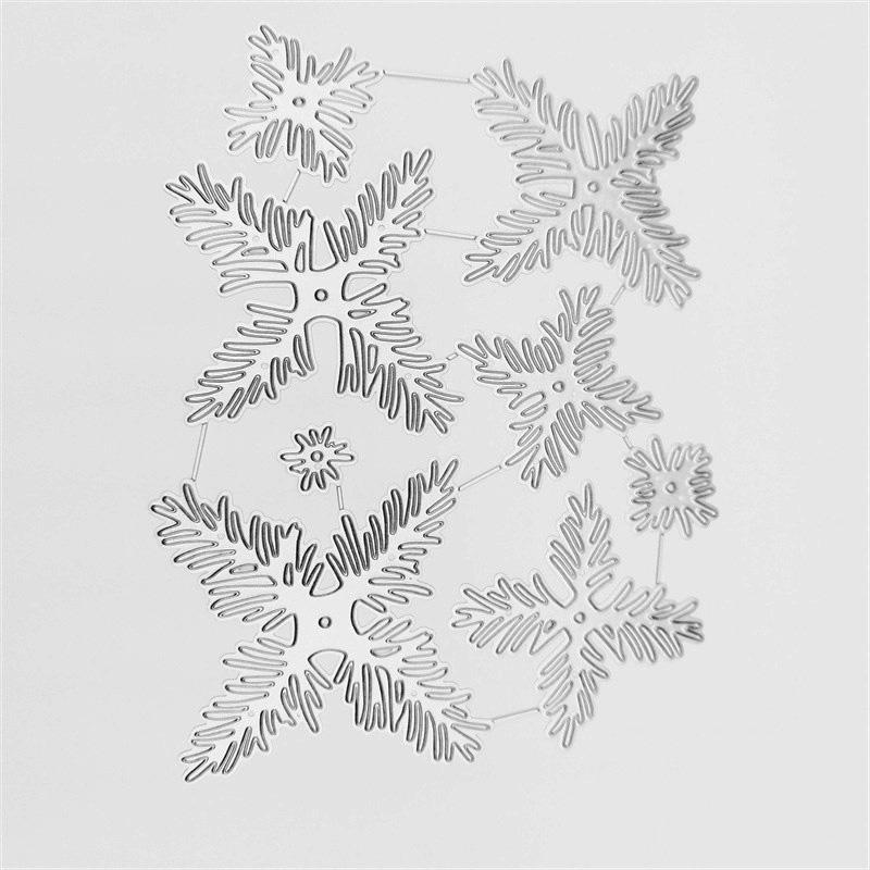 8 stykker furu nål blad kunst mønster Scrapbooking metall kutte dies sjablonger for DIY album papir kort dekor