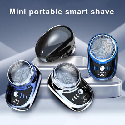 Men Electric Shaver Battery Display USB Rechargeable Mini Travel Rotary Razor Portable Cordless Hair Beard Trimmer Remover Tool Father Boyfriend Gift