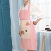 Kitchen Apron with Soft Strap Pig Pattern Polyester Easy to Clean Cooking Bib for Baking