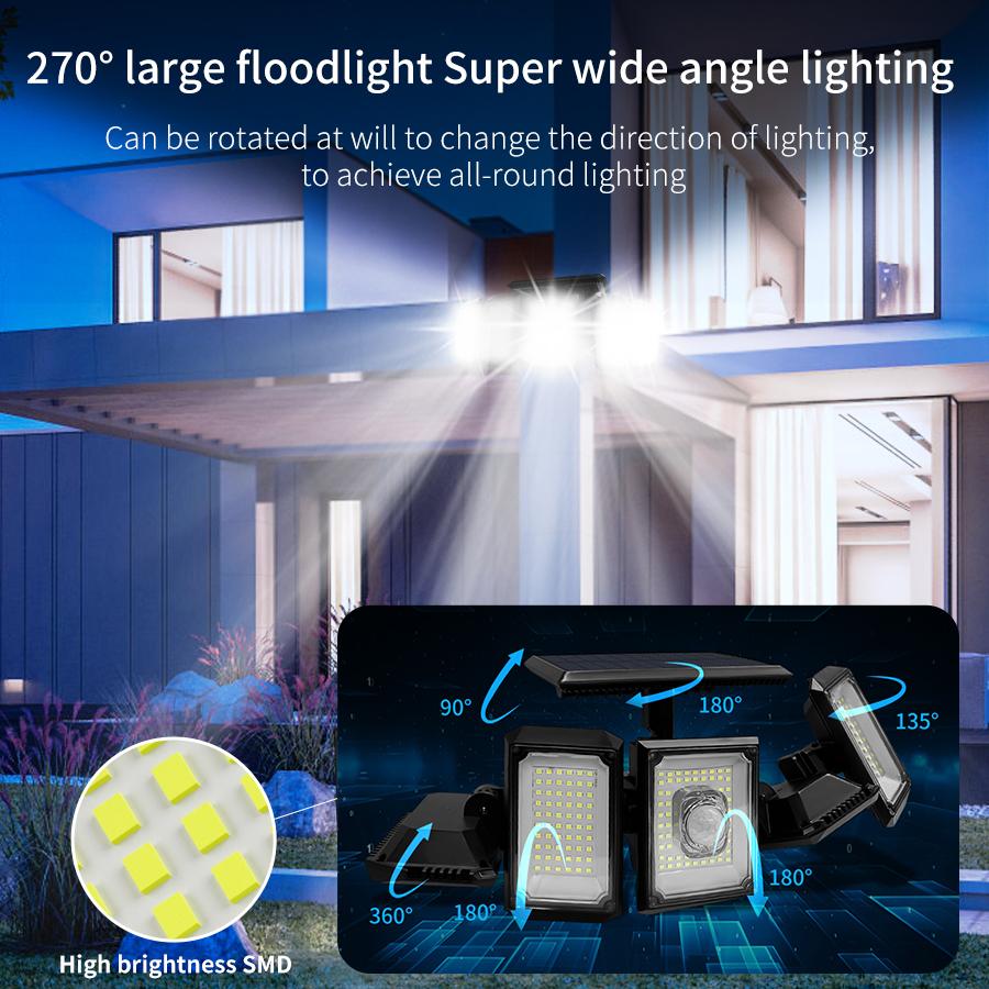 300 LEDs Outdoor Solar Lights Motion Sensor Waterproof Wide-angle Illumination Foco Solar LED Street Garden Wall Lamp Integrated