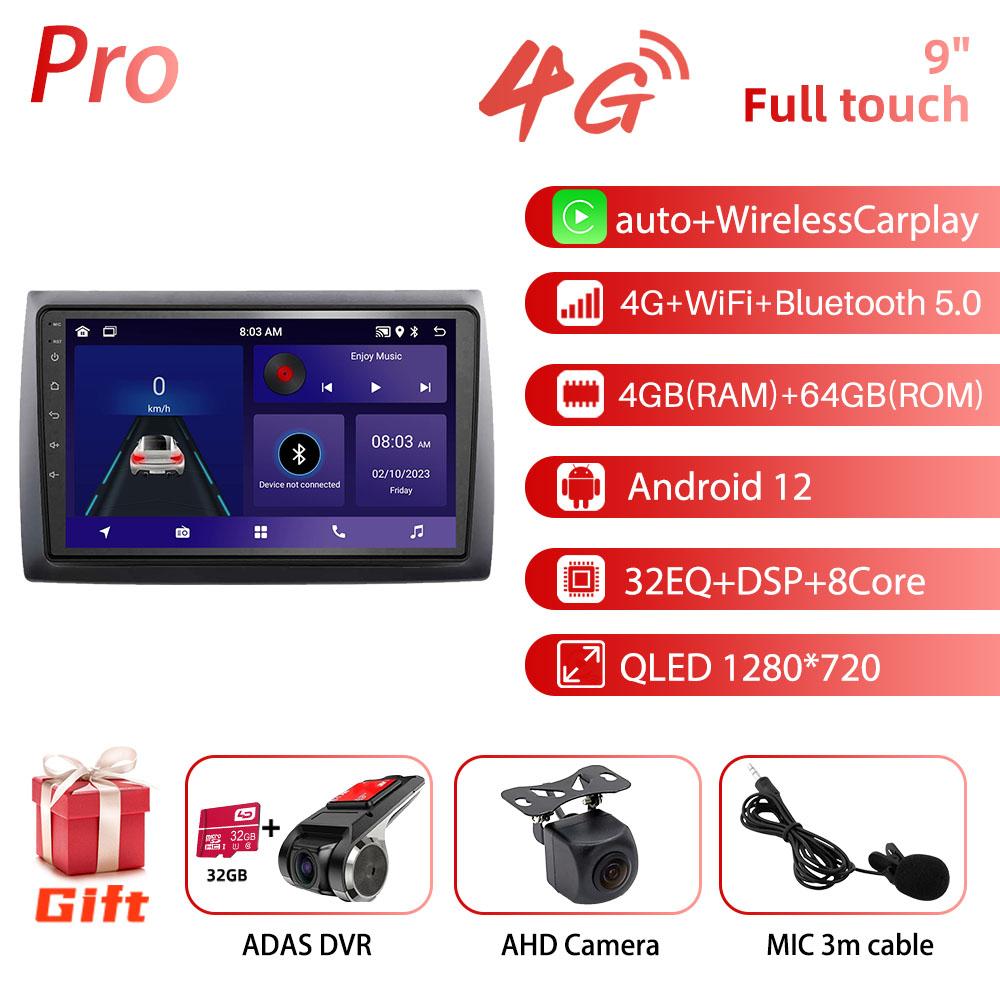 Android Car Radio 9 inch for Fiat Stilo 2010 GPS 2din 4G LTE Multimedia Video Player Head Unit Radio Stereo Wireless Carplay