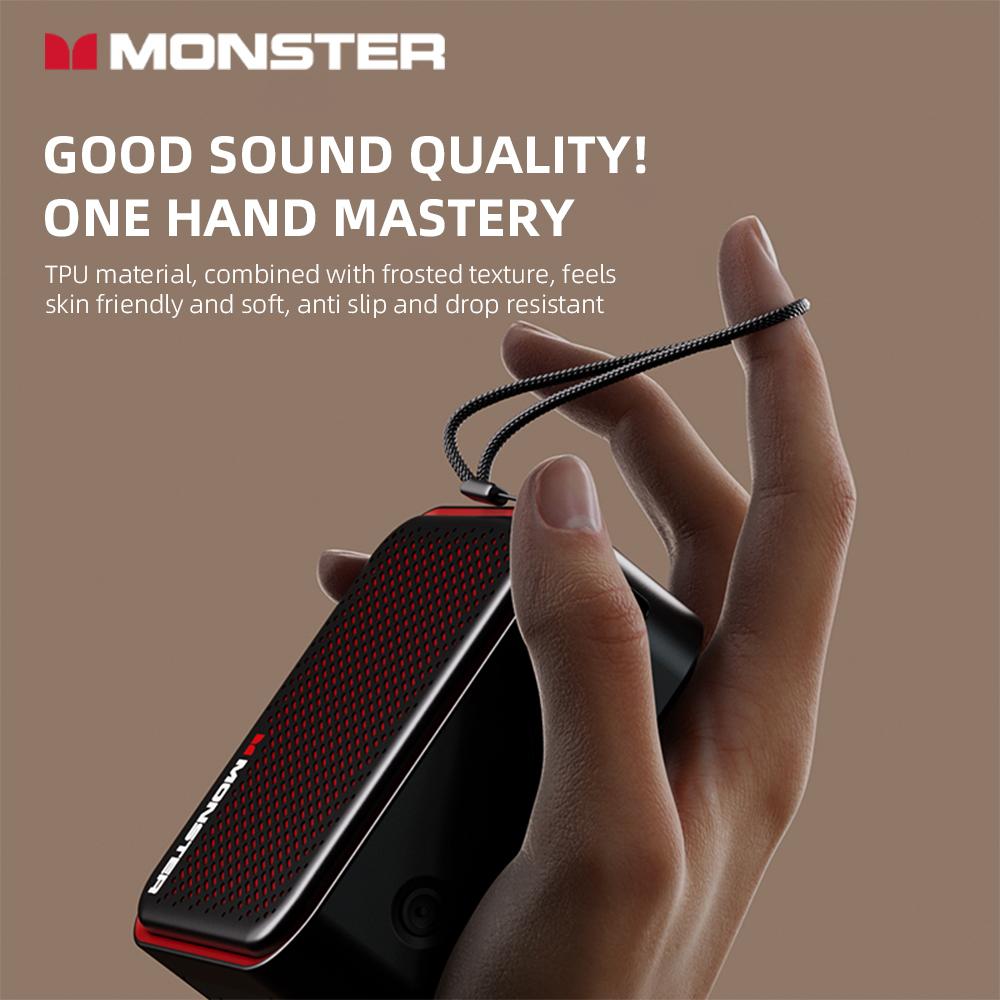 Monster DS01 Outdoor Portable Wireless Speaker BT V6.0 IP67 Waterproof 1500mAh High Fidelity Mini Subwoofer Acoustics