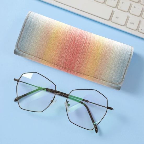 Simple Glasses Case Convenient Unisex Wear-resistant Portable Minimalistic Birthday Gift Light Luxury Rainbow Color Eyeglasses Case Glasses