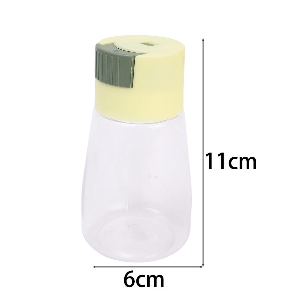 Tragbare quantitative Gewürzflasche Transparente staubdichte Gewürzdosen Press-Typ Gewürzbox Küchenhelfer