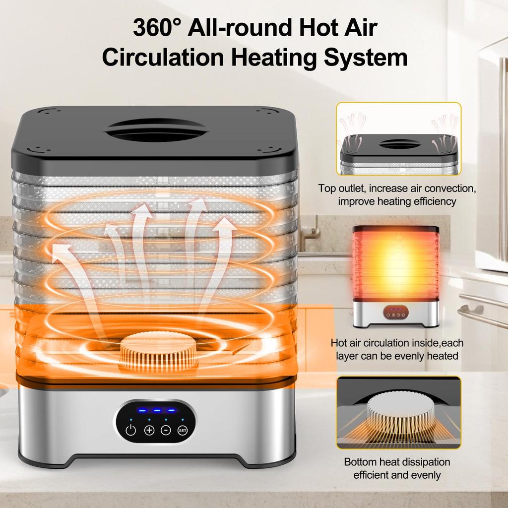 2025 Intelligent Large-Capacity Multifunctional Food Dehydrator for Fruits and Vegetables