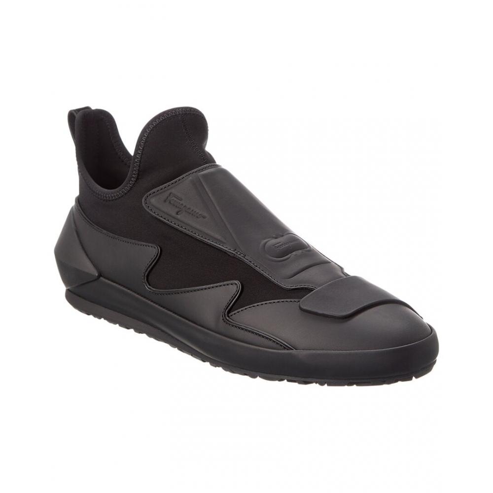 Salvatore Ferragamo Ferragamo Nile Leather Sneaker Black