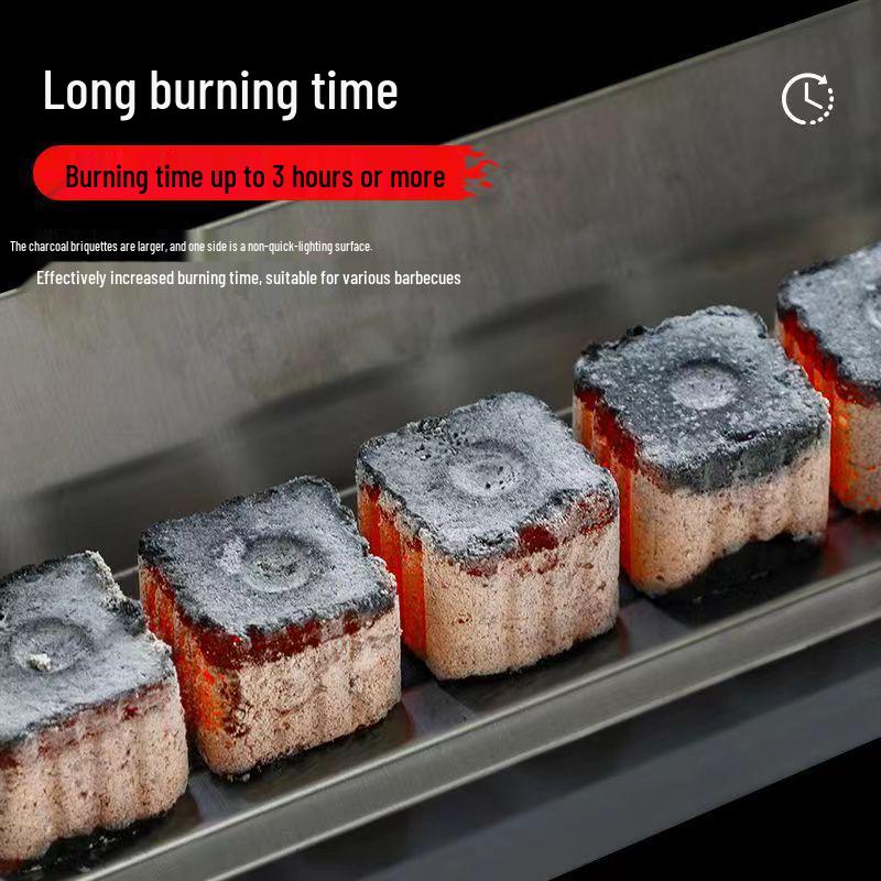 Quick-Light Smokeless Fruitwood & Bamboo Charcoal Briquettes: Easy-to-Use for Home BBQ