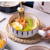 650ml Art Ceramic Dish Handle Round Soup Noodle Kitchen Dessert Tableware