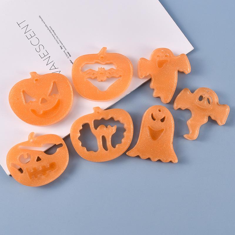 Poppy DIY Crystal Resin Mold: Halloween Pendant Series - Pumpkin & Ghost Silicone Mold
