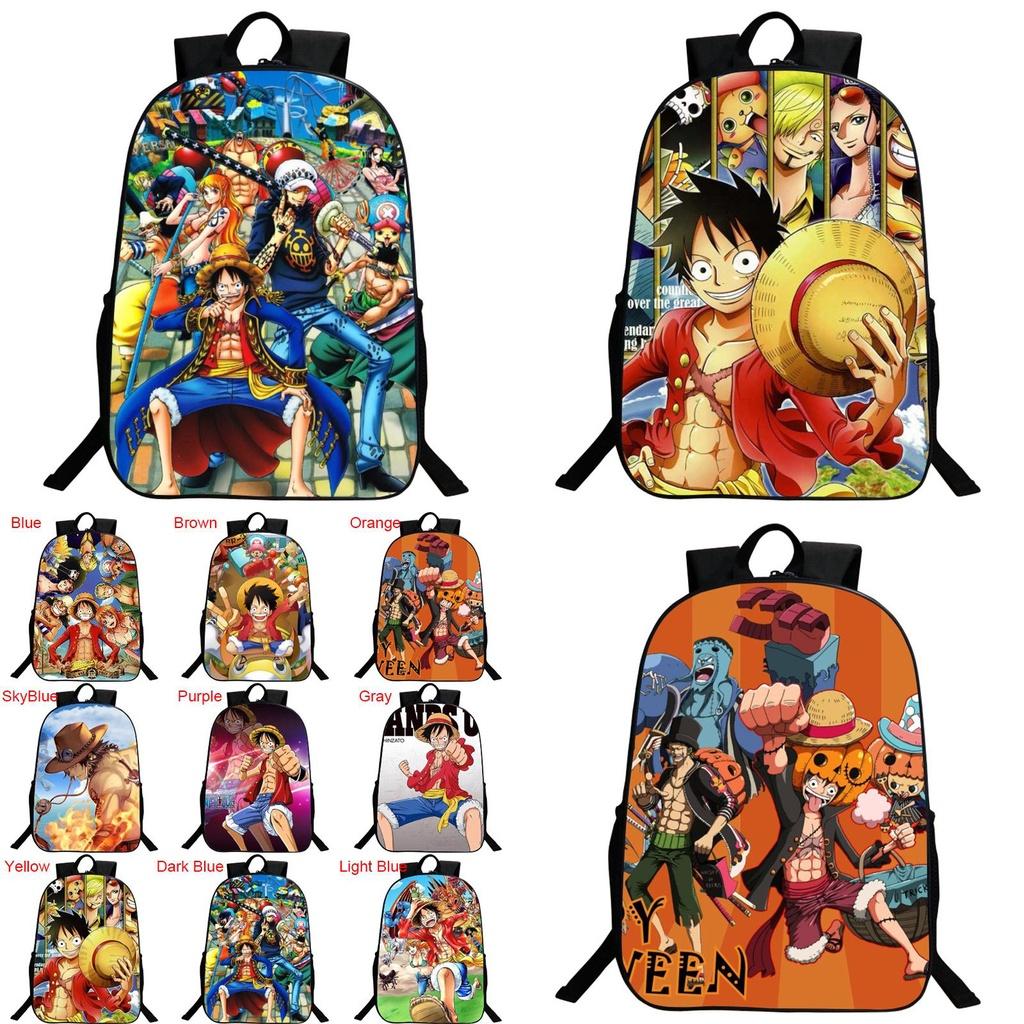 Durable And Fashionable Anime One Piece Monkey D. Luffy Travel Bookbag For Students