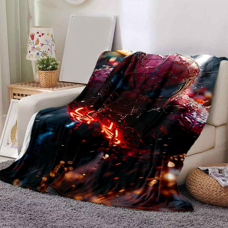 1pc Spiderman Spiderverse Marvel Soft Throw Blanket Flannel All Season Light Weight Living Room/Bedroom Warm Blanket. M731060