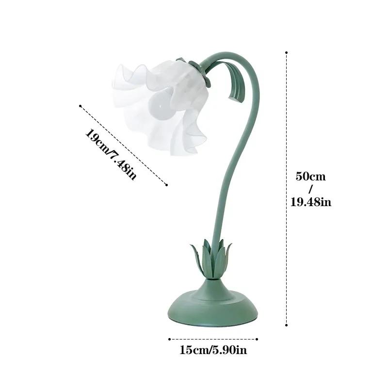 DurableBedside Night Light Explosion Pastoral Flower Romantic Bedroom Princess Room Desk Decoration Atmosphere 5W Three-color Li