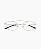 Seupeulingseuteulingseu Cat-Eye Shaped Double Bridge Glasses Editor [Gold]