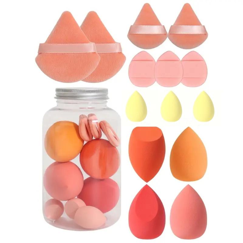 Makeup Sponge Set, 12/14 Pieces, Egg-shaped Beauty Makeup Puffs, Base Sponges, Powder Puffs, Women’s Makeup Accessories, Cosmetic ToolsMakeup