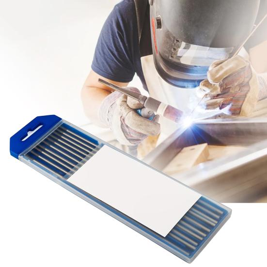 10Pcs 1.6-3.2mm Tungsten Electrodes Gray-tipped Wear-resistant Industrial Ceriated TIG Welding Tungsten Electrodes